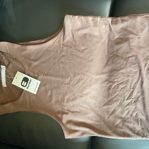 Brown crop top brand new super soft
